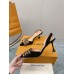 Louis Vuitton Blossom Slingback Pumps 75mm with Hairy Bow Louis Vuitton Blossom Slingback Pumps 75mm with Hairy Bow