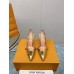 Louis Vuitton Blossom Slingback Pumps 95mm in Gold Leather Louis Vuitton Blossom Slingback Pumps 95mm in Gold Leather