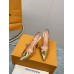 Louis Vuitton Blossom Slingback Pumps 95mm in Gold Leather Louis Vuitton Blossom Slingback Pumps 95mm in Gold Leather