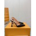 Louis Vuitton Blossom Slingback Pumps 95mm in Black Lambskin Louis Vuitton Blossom Slingback Pumps 95mm in Black Lambskin