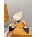 Louis Vuitton Blossom Slingback Pumps 95mm in Black Lambskin Louis Vuitton Blossom Slingback Pumps 95mm in Black Lambskin