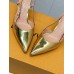 Louis Vuitton Blossom Slingback Pumps 75mm in Gold Leather Louis Vuitton Blossom Slingback Pumps 75mm in Gold Leather
