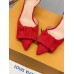 Louis Vuitton Blossom Slingback Pumps 75mm in Red Suede Leather Louis Vuitton Blossom Slingback Pumps 75mm in Red Suede Leather