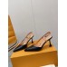 Louis Vuitton Blossom Slingback Pumps 75mm in Black Lambskin Louis Vuitton Blossom Slingback Pumps 75mm in Black Lambskin