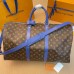 Louis Vuitton Keepall Bandouliere 50 Bag in Monogram Macassar Canvas M46772