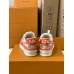 Louis Vuitton Men's LV Trainer Sneakers in Orange Damier Canvas Louis Vuitton Men's LV Trainer Sneakers in Orange Damier Canvas