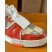 Louis Vuitton Men's LV Trainer Sneakers in Orange Damier Canvas Louis Vuitton Men's LV Trainer Sneakers in Orange Damier Canvas