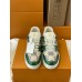 Louis Vuitton Men's LV Trainer Sneakers in Green Damier Canvas Louis Vuitton Men's LV Trainer Sneakers in Green Damier Canvas