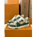 Louis Vuitton Men's LV Trainer Sneakers in Green Damier Canvas Louis Vuitton Men's LV Trainer Sneakers in Green Damier Canvas