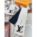Louis Vuitton White/Black Shearling Tuffetage Scarf M77054