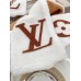 Louis Vuitton White/Brown Shearling Tuffetage Scarf M77055