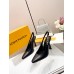 Louis Vuitton Sparkle Slingback Pumps 95mm in Black Leather Louis Vuitton Sparkle Slingback Pumps 95mm in Black Leather