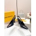 Louis Vuitton Sparkle Slingback Pumps 95mm in Black Leather Louis Vuitton Sparkle Slingback Pumps 95mm in Black Leather