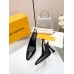 Louis Vuitton Sparkle Slingback Pumps 95mm in Black Leather Louis Vuitton Sparkle Slingback Pumps 95mm in Black Leather