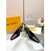 Louis Vuitton Sparkle Slingback Pumps 65mm in Black Leather Louis Vuitton Sparkle Slingback Pumps 65mm in Black Leather