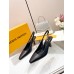 Louis Vuitton Sparkle Slingback Pumps 65mm in Black Leather Louis Vuitton Sparkle Slingback Pumps 65mm in Black Leather