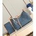 Louis Vuitton CarryAll MM Bag In Monogram Denim M46855