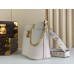 Louis Vuitton Lock and Walk Bag in White Grained Leather M24638 Louis Vuitton Lock and Walk Bag in White Grained Leather M24638