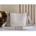 Louis Vuitton Lock and Walk Bag in White Grained Leather M24638 Louis Vuitton Lock and Walk Bag in White Grained Leather M24638