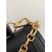 Louis Vuitton Dauphine Soft MM Bag in Black Calfskin M25209