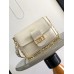 Louis Vuitton Dauphine Soft MM Bag in White Calfskin M25050