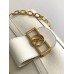 Louis Vuitton Dauphine Soft MM Bag in White Calfskin M25050