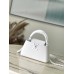 Louis Vuitton Capucines East-West Mini Bag in White Leather M23956 Louis Vuitton Capucines East-West Mini Bag in White Leather M23956