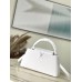 Louis Vuitton Capucines East-West MM Bag in White Leather M23948