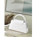 Louis Vuitton Capucines East-West MM Bag in White Leather M23948