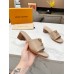 Louis Vuitton LV Capri Mules 45mm in Galet Leather