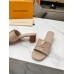 Louis Vuitton LV Capri Mules 45mm in Galet Leather