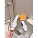 Louis Vuitton LV Capri Mules 45mm in White Leather