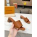 Louis Vuitton LV Capri Mules 45mm in Brown Leather