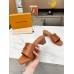 Louis Vuitton LV Capri Mules 45mm in Brown Leather