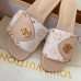 Louis Vuitton LV Frame Flat Mules in Monogram Dune Canvas