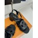 Louis Vuitton LV Isola Sandal 55mm in Black Calfskin