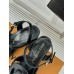 Louis Vuitton LV Isola Sandal 55mm in Black Calfskin