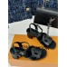Louis Vuitton LV Isola Sandal 55mm in Black Calfskin