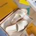 Louis Vuitton LV Bliss Comfort Mules in White Canvas with Leather Louis Vuitton LV Bliss Comfort Mules in White Canvas with Leather