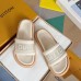 Louis Vuitton LV Bliss Comfort Mules in White Canvas with Leather Louis Vuitton LV Bliss Comfort Mules in White Canvas with Leather
