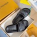 Louis Vuitton LV Bliss Comfort Mules in Black Canvas with Leather