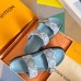 Louis Vuitton Bom Dia Comfort Mules in Blue Monogram Jacquard