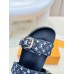 Louis Vuitton Bom Dia Comfort Mules in Blue Monogram Denim