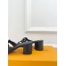 Louis Vuitton LV Isola Slides 45mm in Black Calfskin Louis Vuitton LV Isola Slides 45mm in Black Calfskin