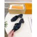 Louis Vuitton LV Isola Slides 45mm in Black Calfskin Louis Vuitton LV Isola Slides 45mm in Black Calfskin
