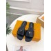 Louis Vuitton LV Capri Slides in Black Calfskin