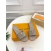Louis Vuitton LV Capri Slides in Grey Calfskin