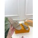 Louis Vuitton LV Capri Slides in Grey Calfskin