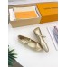 Louis Vuitton Romy Flat Ballerinas in Gold Metallic Lambskin