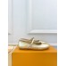 Louis Vuitton Romy Flat Ballerinas in Gold Metallic Lambskin